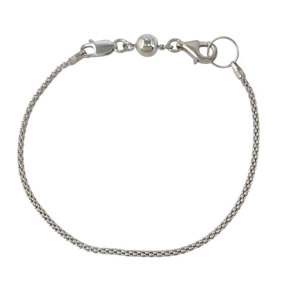 Vintage Italian Bracelet Sterling Silver 925 7.25" - Picture 3 of 6